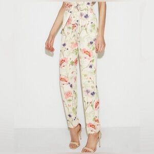 Express high rise ankle floral pants